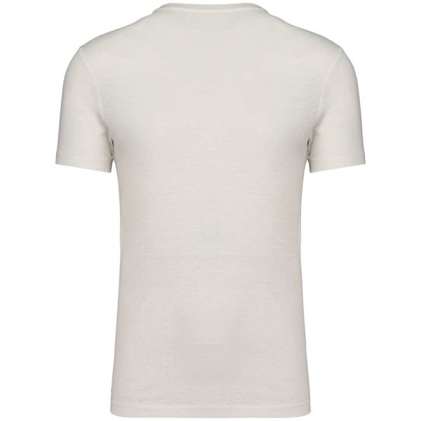 Eco-Friendly  Unisex Organic Cotton And Linen T-Shirt - Ivory / XL