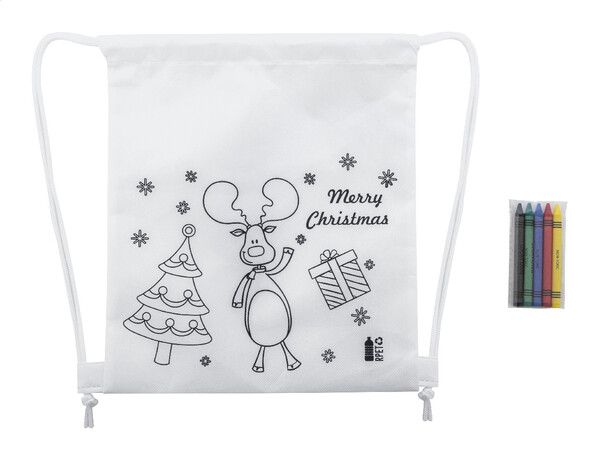 Colouring Christmas Drawstring Bag Julfar Bag A