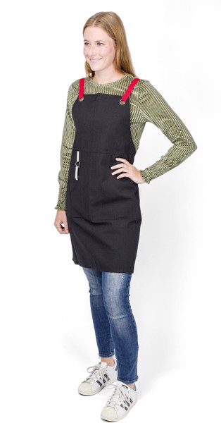 Avental de poliéter e algodão Liana - preto