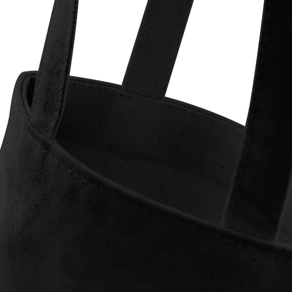 Fairtrade Cotton Bottle Bag - Black / ONE SIZE