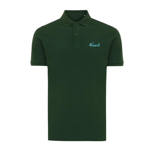 Polo tričko IQONIQ Yosemite z recykl. bavlny - Forest Green / XXS