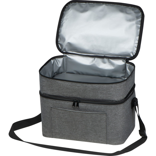RPET Cooler bag with 2 compartments STELLA - Anthracite