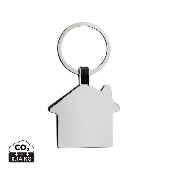 Xd Collection house keyring, recycled zinc alloy