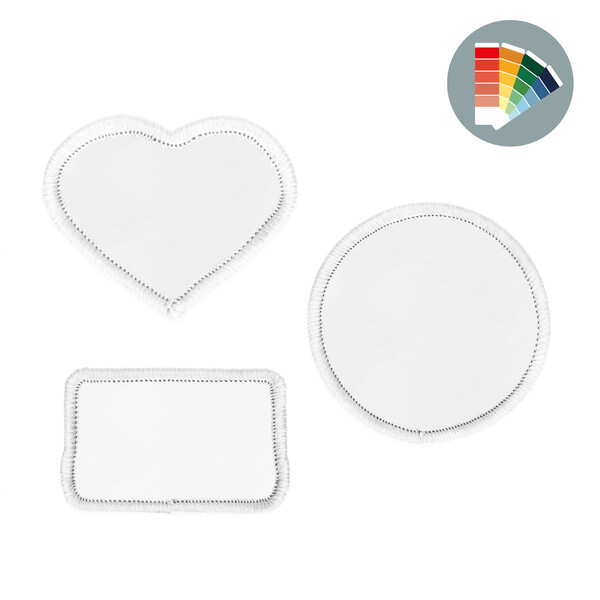 Sublimated patch with merrow border - 10cm / Iron-on