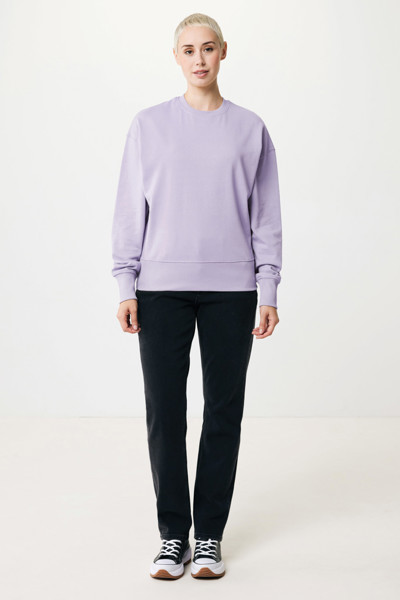 Sweater à col rond en coton recyclé Iqoniq Kruger - Lavender / S