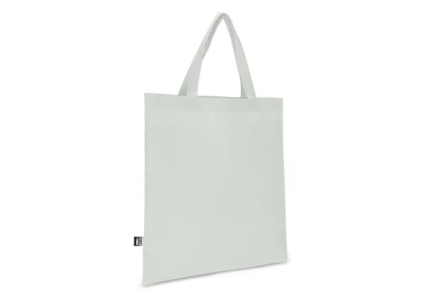R-PET Carry bag non-woven short handles 38 x 42cm 75g/m² - White