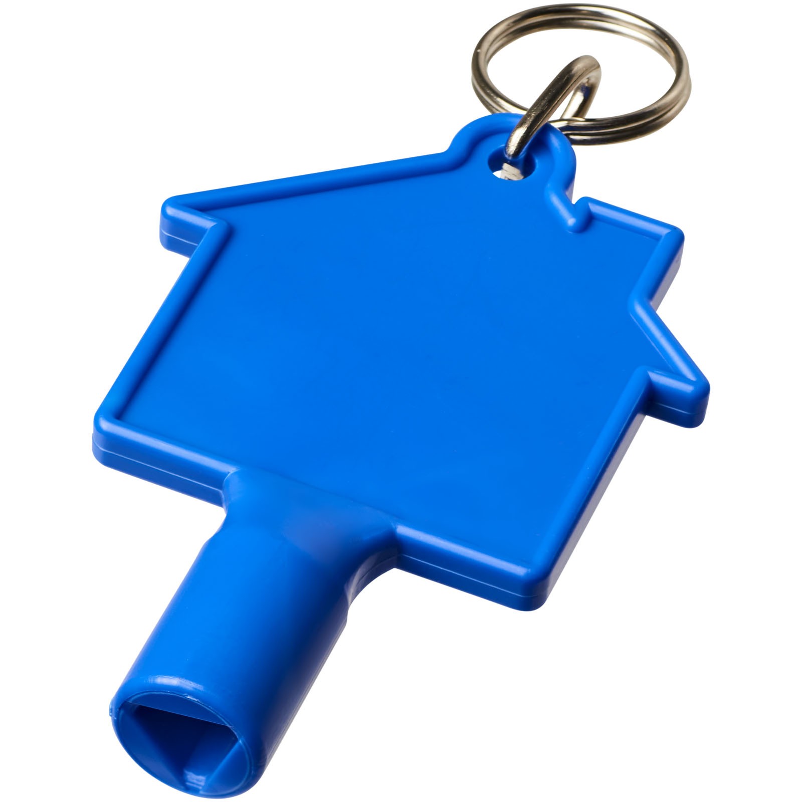 Maximilian house-shaped meterbox key with keychain - Blue