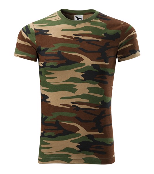 Tričko unisex Malfini Camouflage - Camouflage Brown / 2XL