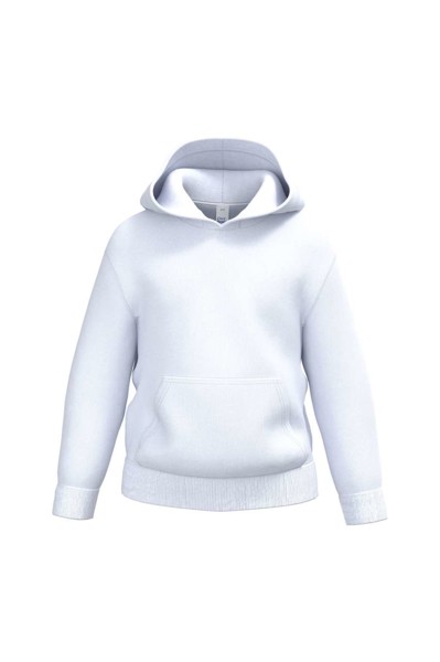 Kids' Basic Hoodie Sweatshirt - Ideal White / 10/12