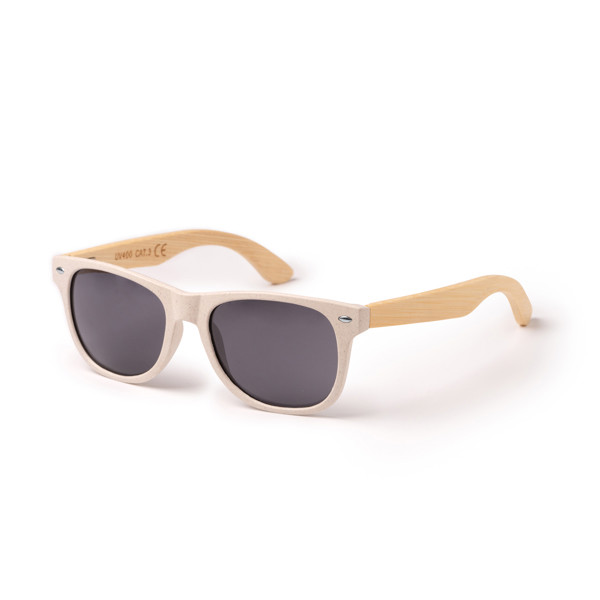 Personalised sunglasses made from wheat fibre and bamboo with UV400 protection