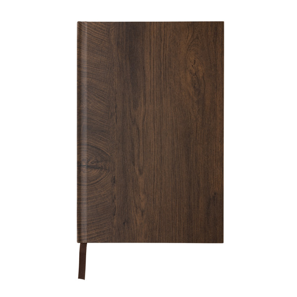 Kavana wood print A5 notebook - Dark Brown