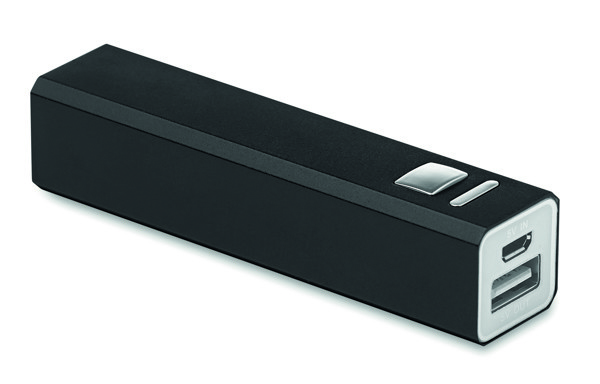 Power bank in alluminio Poweralu - Nero