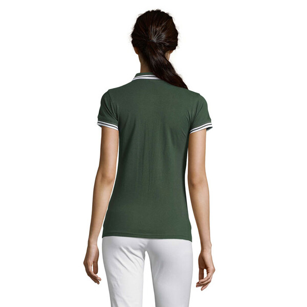 PASADENA pólo mulher 200g Pasadena Women - Forest Green / WhiteM