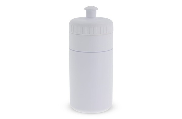 Sportflaske med kant 500 ml - Hvid / Hvid