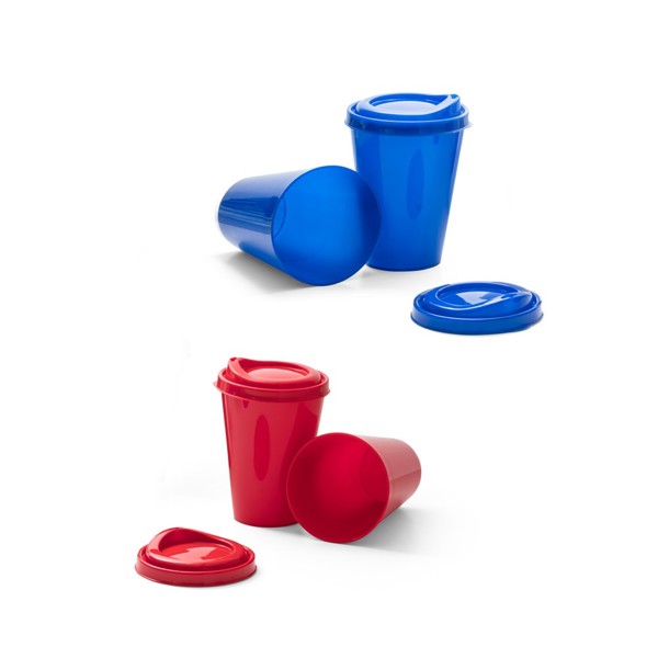 FRAPPE. Reusable cup in PP 430 mL - Red