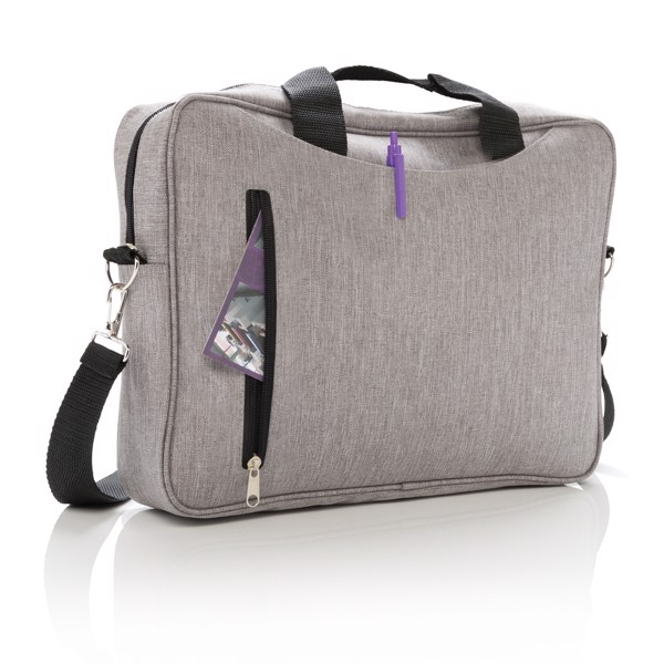 Xd Collection laptop bag 15 inch, 600D polyester - Grey