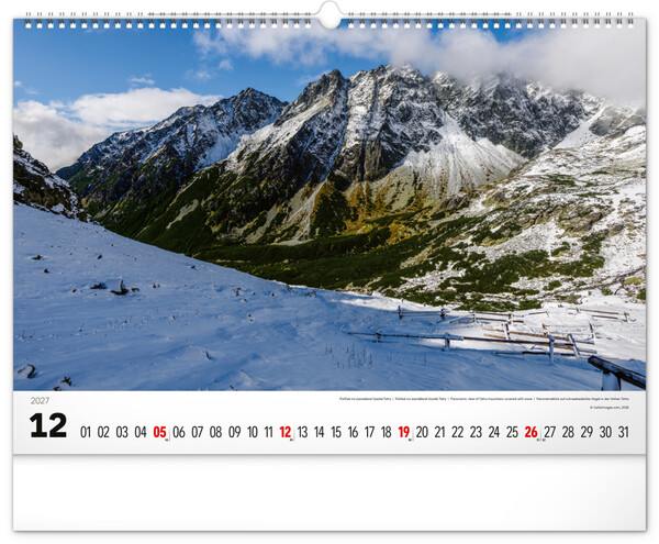 Notique Nástenný Kalendár Magické Tatry 2027, 48 x 33 cm