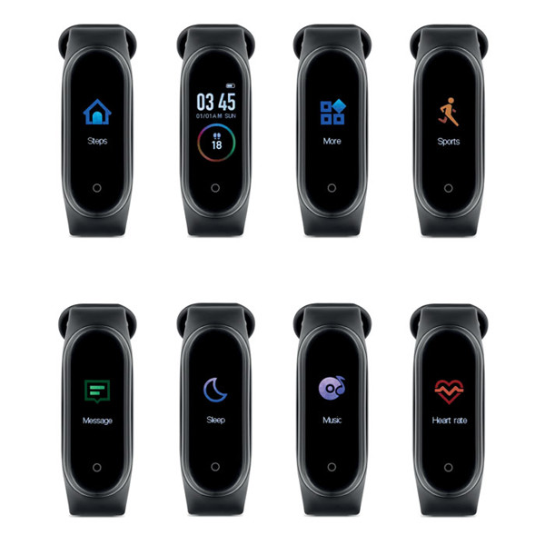Arta smart watch, 0.96 inch LCD, 90 mAh battery - Black