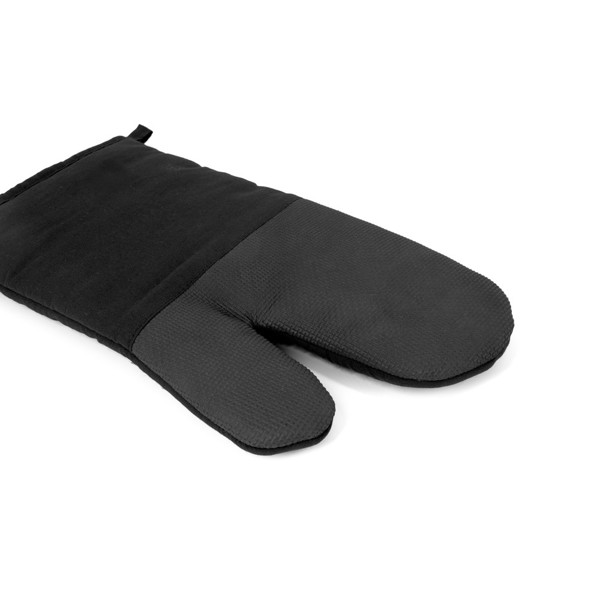 LAWSON. Guante de cocina 100% algodón con goma en un lado - Negro