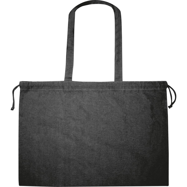 Organic cotton bag with fastener VIOLETA - Black