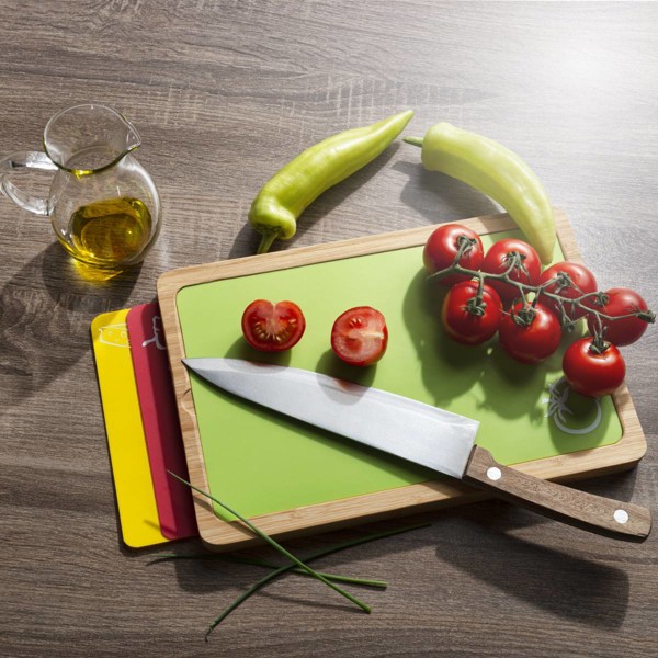 IBARAKI 4tlg. Schneidebrettset Bambus/Kunststoff