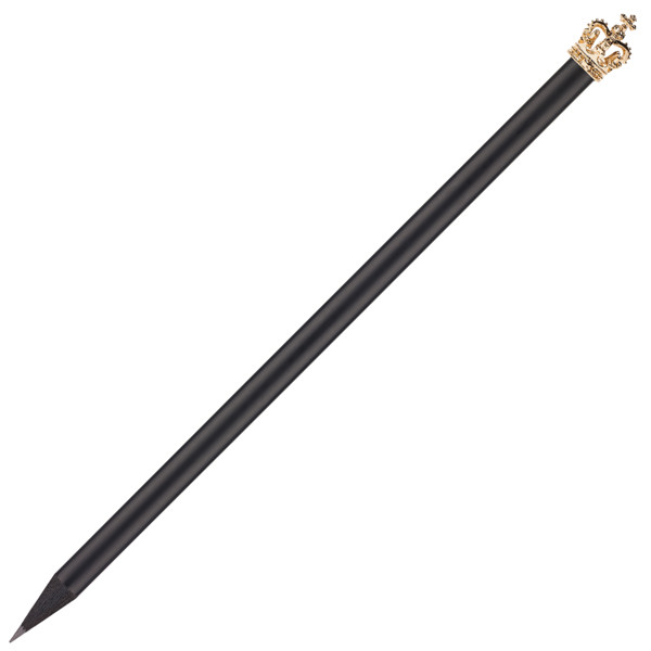 Bleistift mit Metallkrone - Gold (Kaiser / Krone)