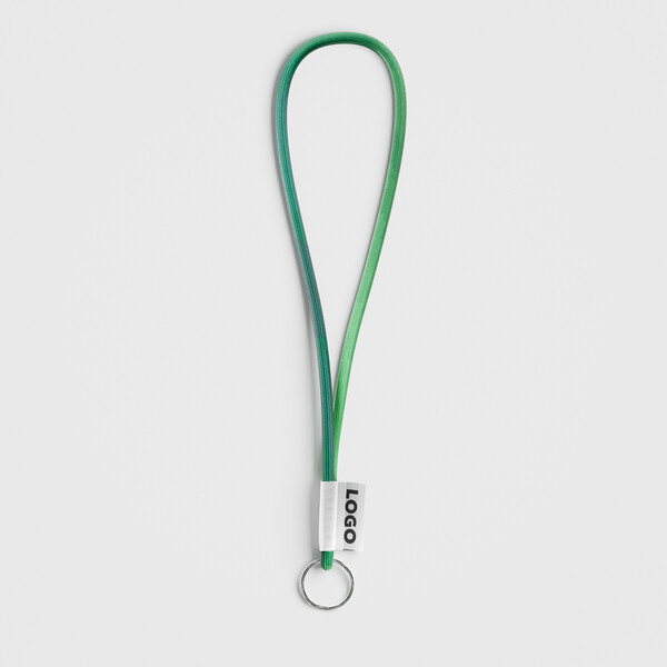 Polyester sublimation cord lanyard with a full colour label - 8mm diameter / Ring hook