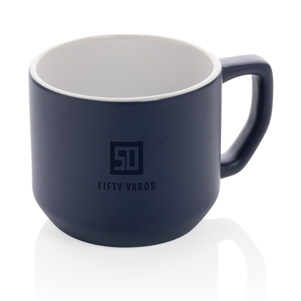 Mug 350ml moderne en céramique - Bleu Marine