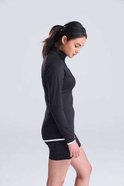 Women's Cool 1/2 Zip Sweat - Charcoal / Jet Black / L