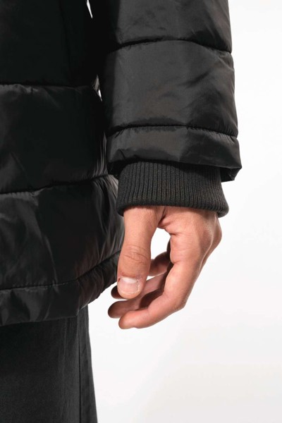 Men's Lightweight Hooded Padded Parka - Black / S