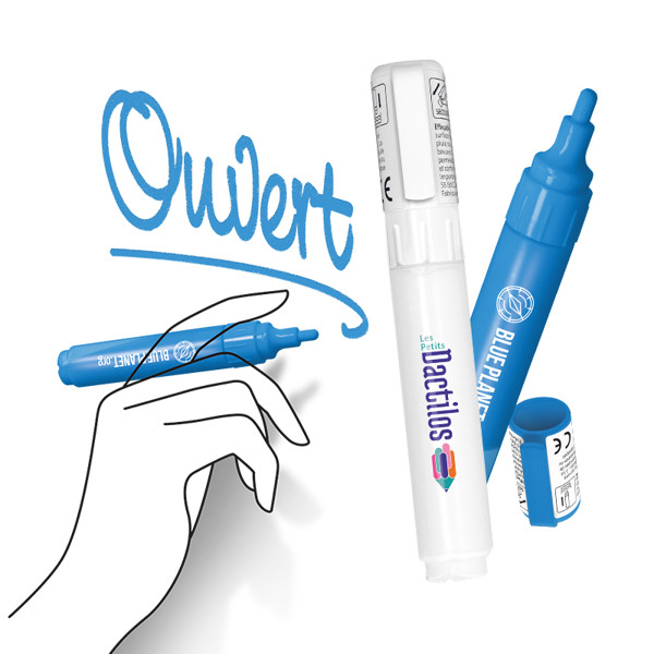 STYLO FEUTRE MARQUEUR CRAIE EFFACABLE - Blanc