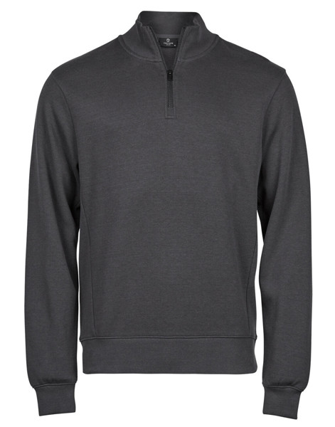 Ribbed Interlock Half Zip - Dark Grey / M