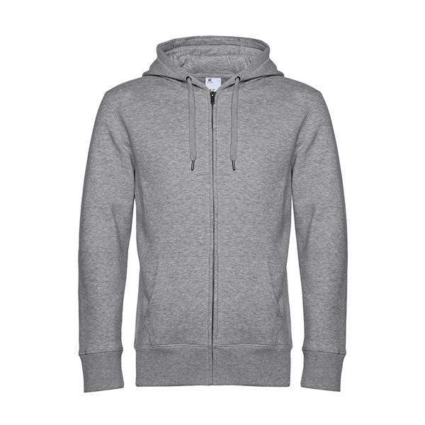 Casaco Sweat B&C King Zipped Hood 280G - 80% Algodão (Investindo Em Better Cotton)/ 20% Poliéster Reciclado - Branco / XL