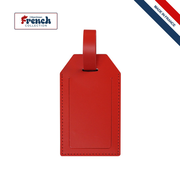 Porte-étiquet.cuir MILOU - ROUGE