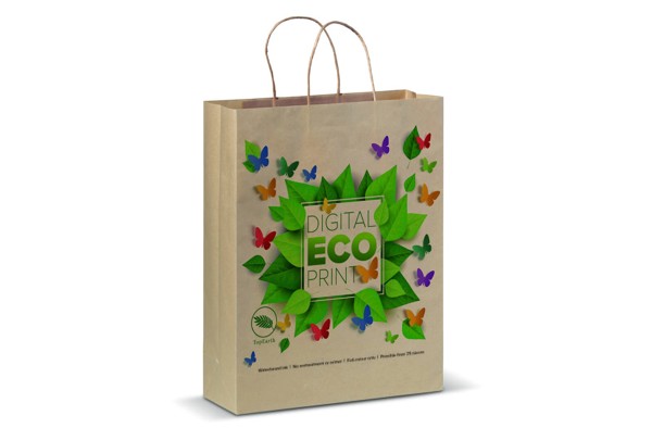 Vrečka iz kraft papirja 100g/m², 32x12x41cm - Rjava