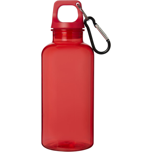 Oregon 400 ml RCS-zertifizierte Trinkflasche aus recyceltem Kunststoff mit Karabiner - rot