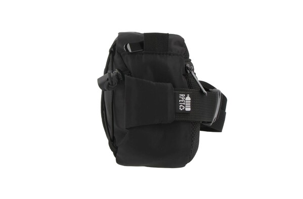 Crossbody bag R-PET with drawcord - Black