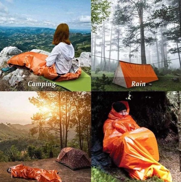 Emergency outdoor thermal sleeping bag