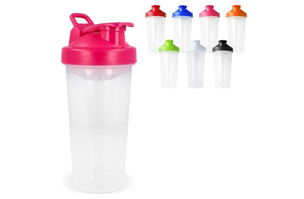 Shaker bottle 700ml, mixing grid - White