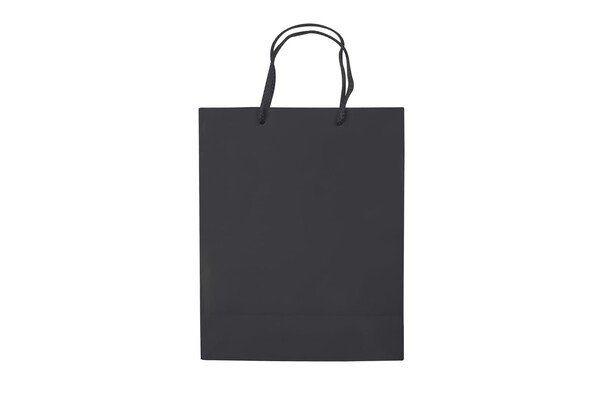 Papirnata vrečka sijajno laminirana, 240x100x300 mm - Črna