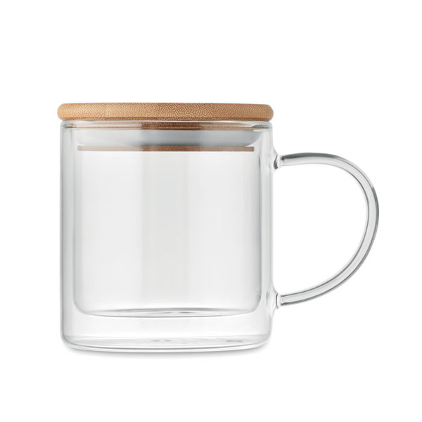 Double wall borosilicate mug Farbi - Transparent