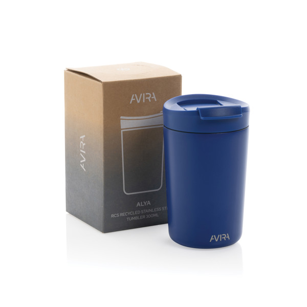 Mug 300ml en acier recyclé RCS Avira Alya - Bleu Royal
