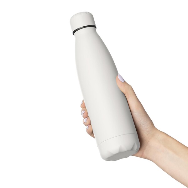 Gerecyclede dubbelwandige drinkfles 500 ml Sunny - wit