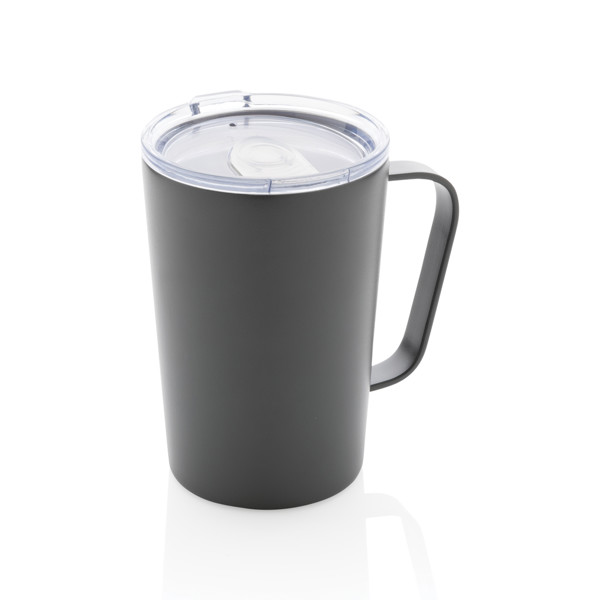 RCS Recycled stainless steel modern vacuum mug with lid - Grey