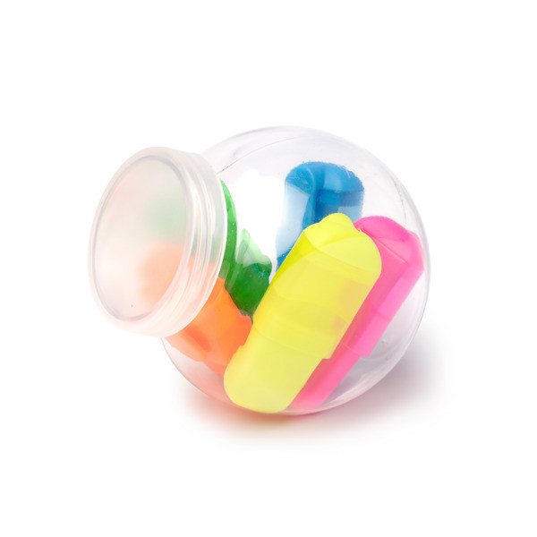 Personalised marker set in round PP container 5 colours