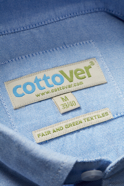 Cottover Gots Oxford Shirt L/S Man white 44