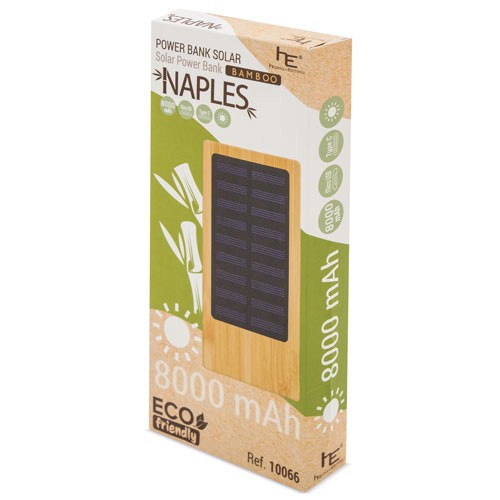 CARGADOR SOLAR DE BAMBU