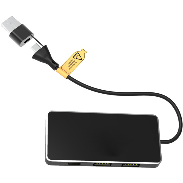 Hub USB 8 em 1 com entrada dupla e 6 portas "SCX.design H20"