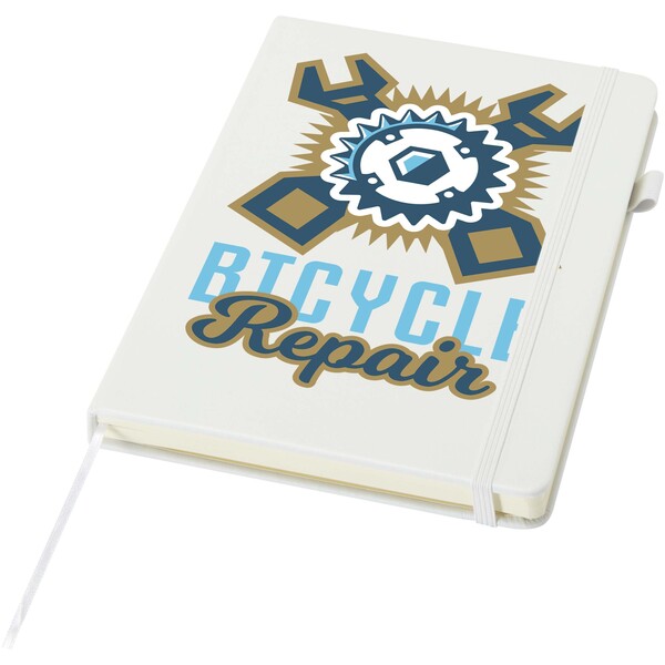Liss A5 recycled plastic hard cover notebook - White