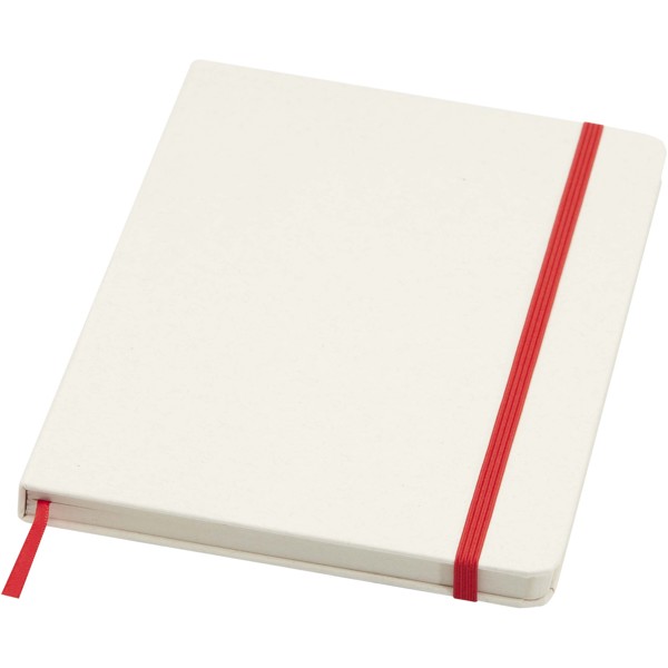 Blocco note formato A5 a righe in carta riciclata Bass - Rosso